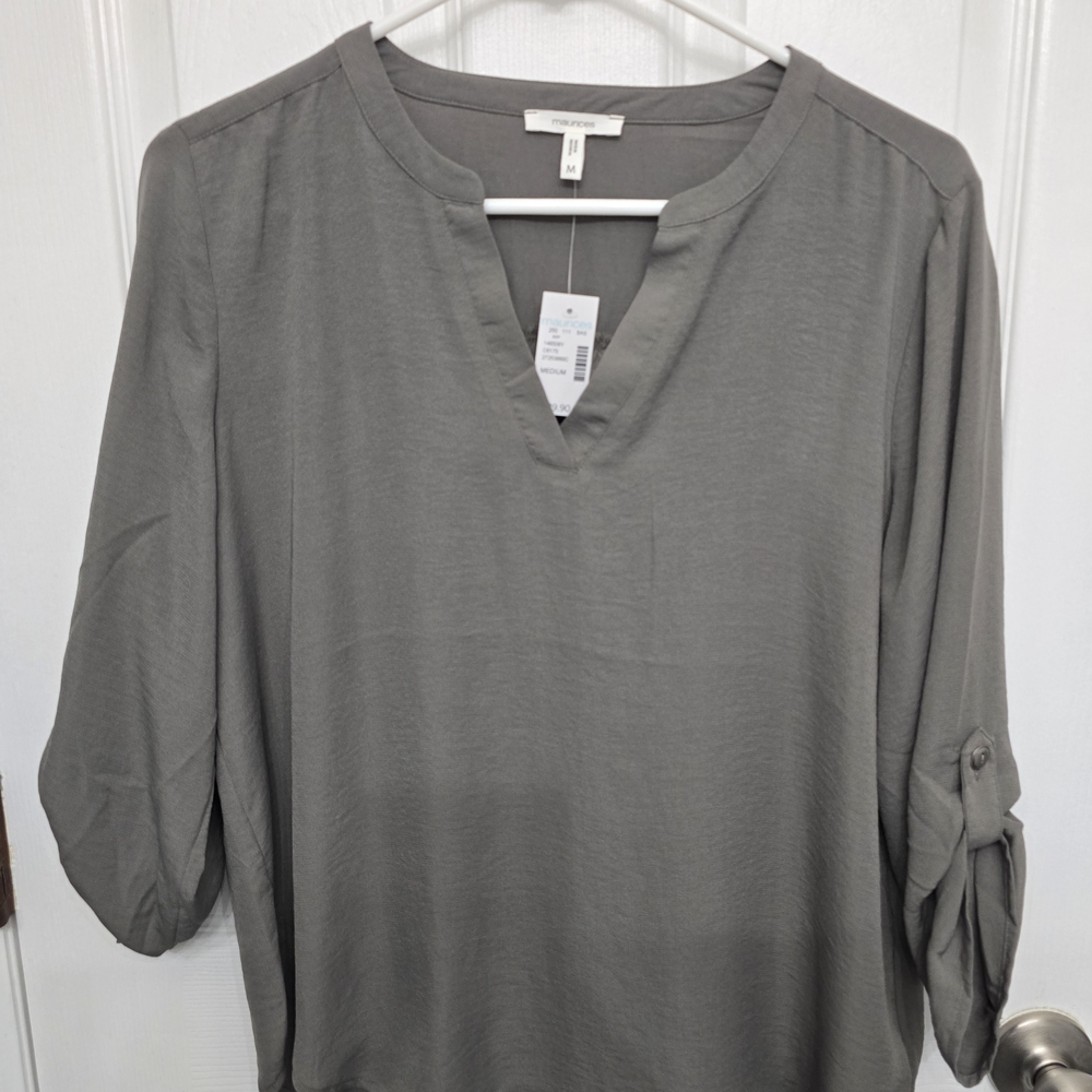 Maurices Khaki Green Blouse